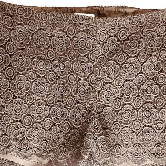 Banana Republic Floral Crochet Lace Blk Lined Shorts Casual Dressy Size 10 | EUC - Picture 3 of 13